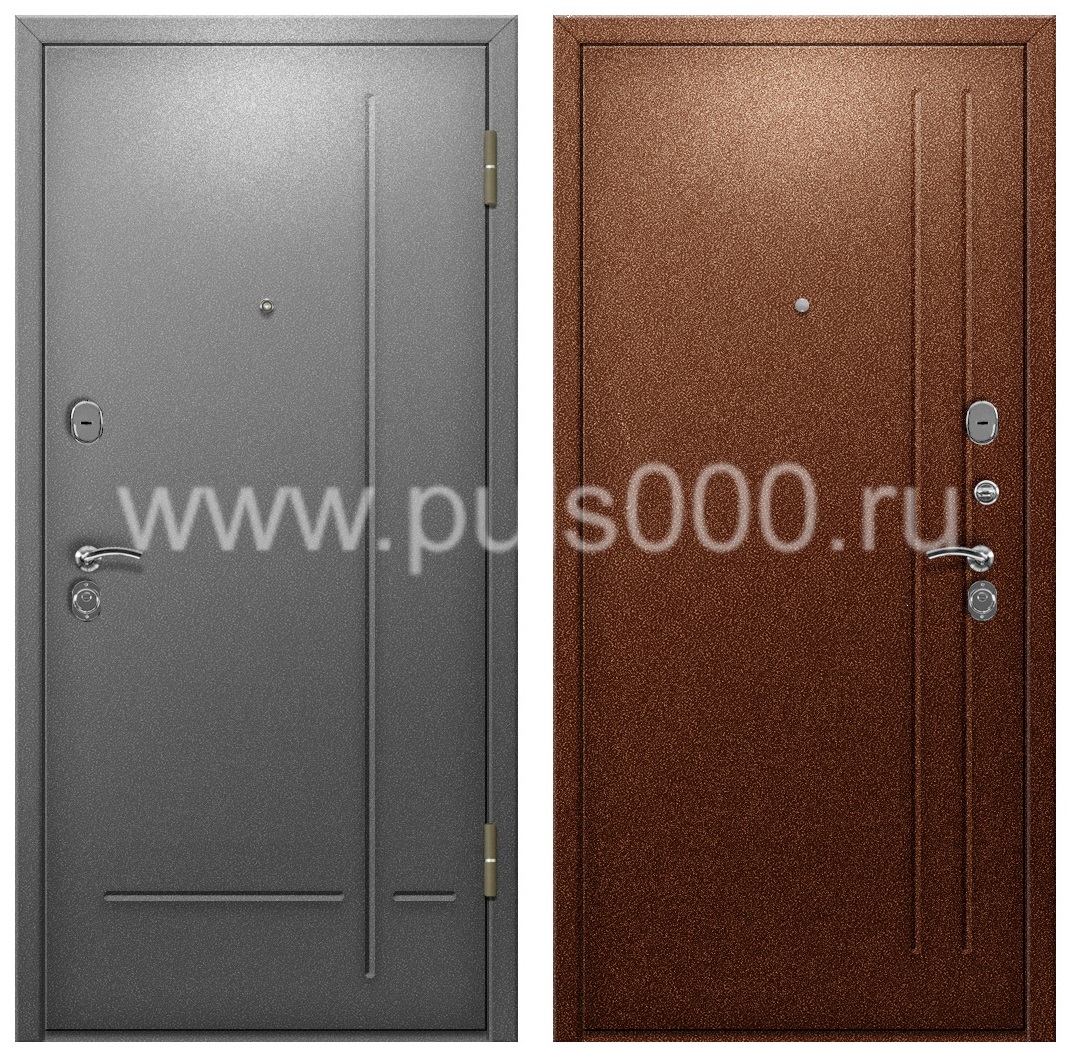 Входная дверь с отделкой порошковым напылением в офис PR-1133, цена 28 500  руб.